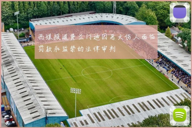 西媒报道费兰门迪因恶犬伤人面临罚款和监禁的法律审判